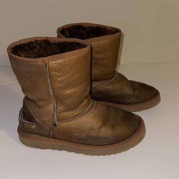 UGG Australia Bronze Leather Boots - Women’s Size 6 - Picture 3 of 9